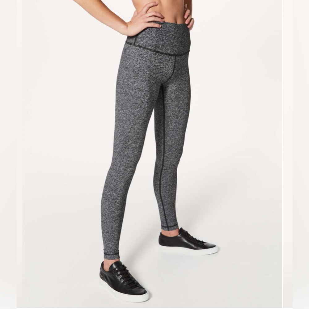 lululemon athletica Gray Marled High-Rise Leggings
